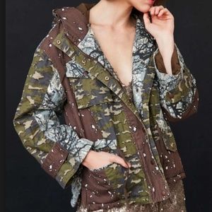 NWOT UO BDG Jigsaw Patchwork Camo Utility Jacket S